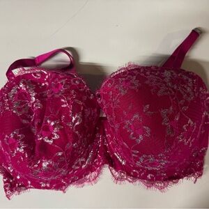 Victoria's Secret Fuchsia Lace Bra